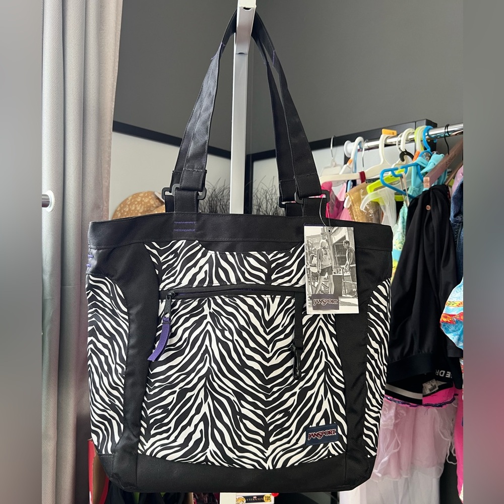 New Jansport Zebra Animal Print Tote bag